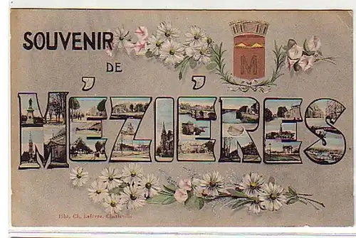 08727 Feldpost Ak Souvenir de Mèzières 1917