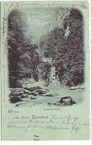 08710 Carte de la Lune Salutation du Bodethal 1900