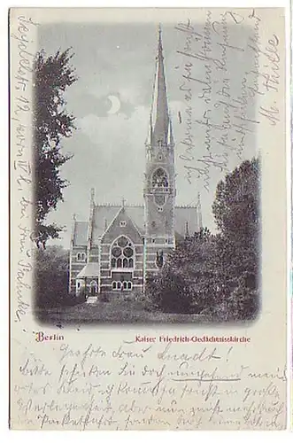 08682 Carte de la Lune Berlin Eglise de mémoire 1902