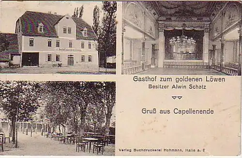 08678 Ak Gruß aus Capellenende Gasthof um 1910