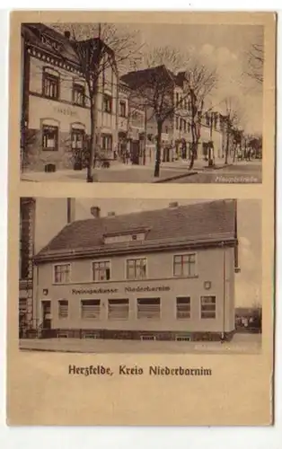 08677 Ak Herzfelde Kreis Niederbarnim Postamt usw. 1952