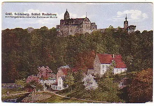 08670 Ak Gräfl. Schönburg Schloß Rochsburg um 1920