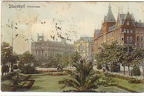 08661 Ak Düsseldorf Wilhelmplatz 1921