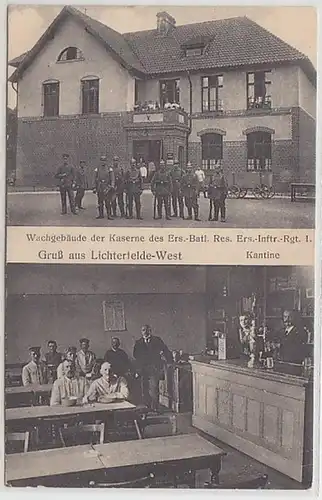 08654 Feldpost Ak Gruß aus Lichterfelde-West Kaserne Ers.-Batl. Inftr. Rgt. 1916