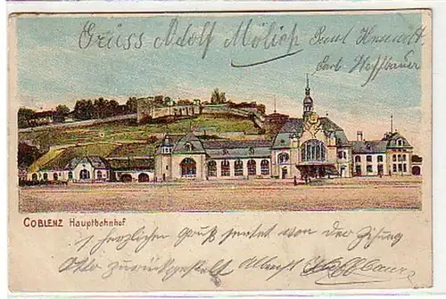 08627 Ak Coblenz Hauptbahnhof 1904