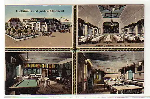 08615 Ak Göppersdorf Etablissement "Erbgericht" 1918