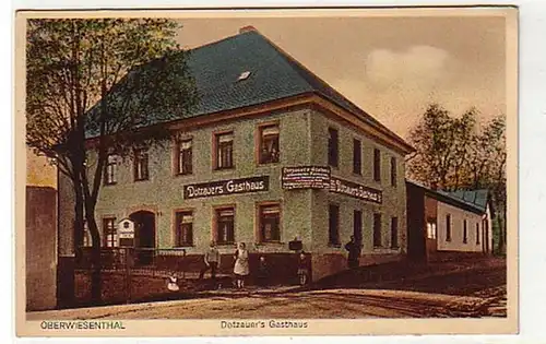 08606 Ak Oberwiesenthal Dotzauers Gasthaus um 1930