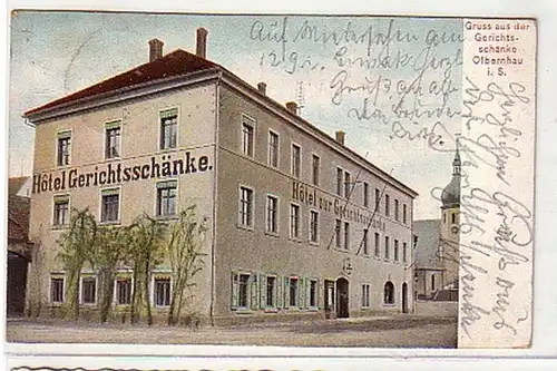 08598 Ak Gruß aus der Gerichtsschänke Olbernau 1905