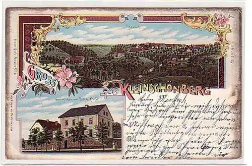 08586 Ak Lithographie Salutation de Kleinschönberg 1910