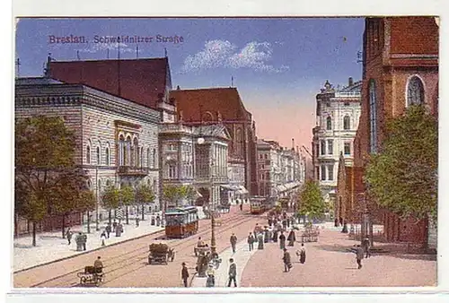 08573 Feldpost Ak Wroclaw Schweidnitzer Strasse 1916