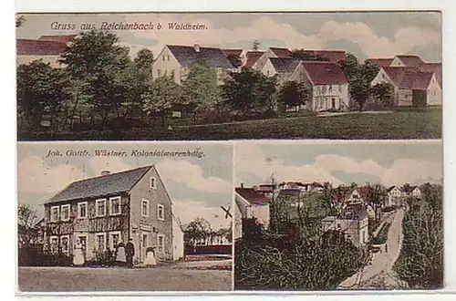 08555 Ak Gruß von Reichenbach bei Waldheim 1918