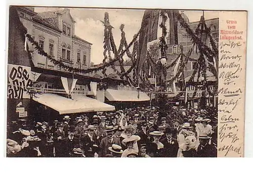 08554 Ak Salutation du Mitweidaer Anlagenfest 1907