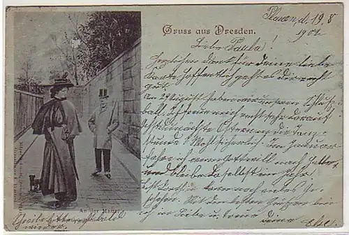 08541 Ak Gruse de Dresde au mur 1902