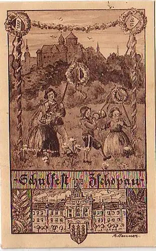 085111 Carte officielle de poste fixe Schulfest Zschopau 1913