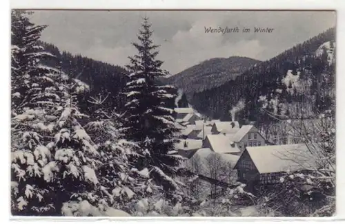 08503 Ak Wendefurth im Harz im Winter 1908