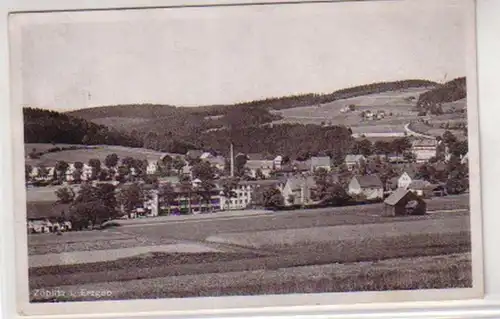 08495 Ak Zöblitz dans les Mines Métallifères Vue totale vers 1940