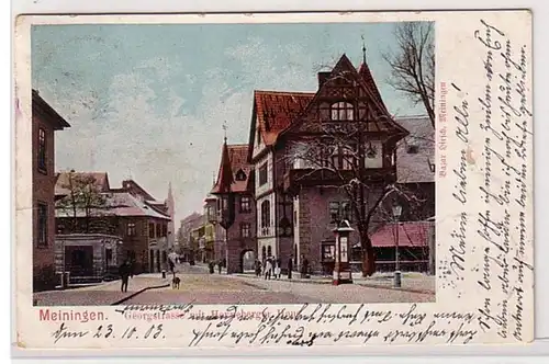 08488 Ak Meiningen Georgstraße avec Henneberger Haus