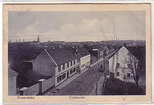 08483 Ak Granschütz Totalansicht Straßenzug 1928