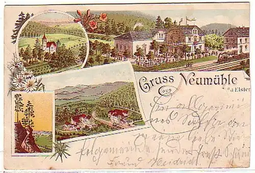 08445 Ak Lithographie Greuss de Neumühle 1904