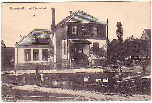 08433 Ak Bonnewitz bei Liebenthal Cafe & Hotel 1926