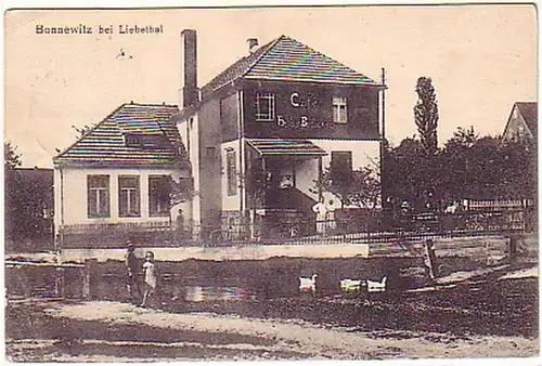 08433 Ak Bonnewitz bei Liebethal Cafe & Hotel 1926
