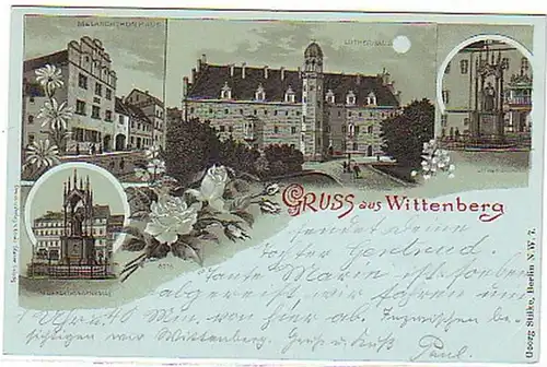08423 Carte de la Lune Salutation de Wittenberg 1899