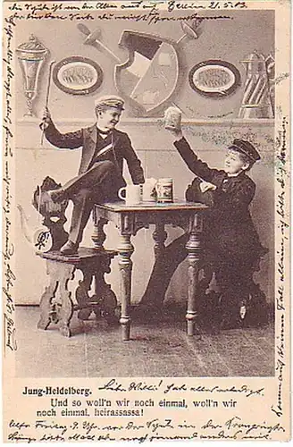 08412 Studentika Ak Jung-Heidelberg Humor 1903