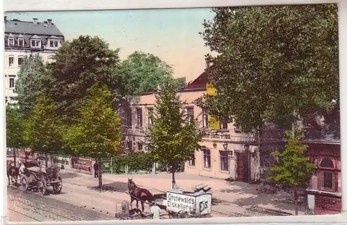 08411 Ak Dresden Vue de rue avec auberge Sächs. Prince vers 1910