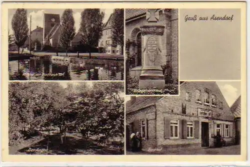 08402 Ak Gruß aus Asendorf Gasthof usw. 1939