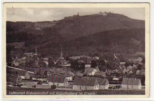 08386 Ak Erdmannsdorf avec Augustusburg vers 1930