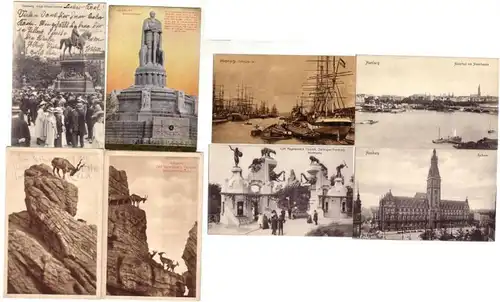 08333/8 Ak Hambourg Port, Tiergarten, etc. vers 1910