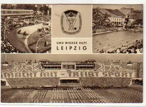 08298 Ak 5ème Fête allemande du sport et du gymnastique Leipzig 1969