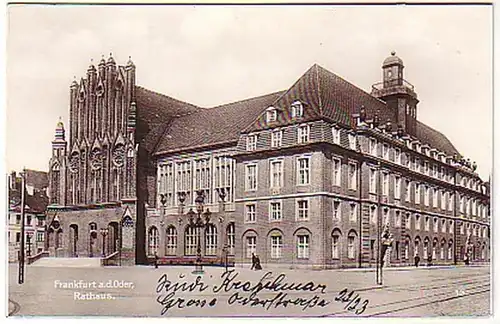 08295 Ak Frankfurt an der Oder Rathaus 1931