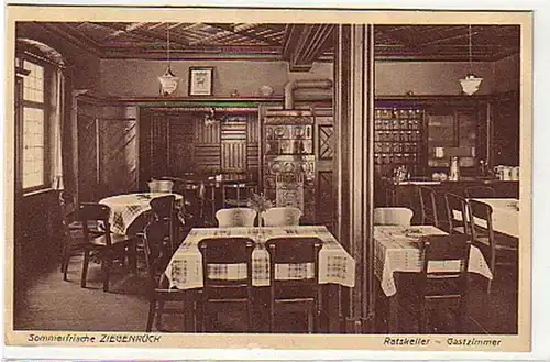 08285 Ak Ziegenrück Ratskeller Gastzimmer 1928