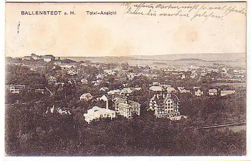 08236 Ak Ballenstedt am Harz Total-Ansicht 1914