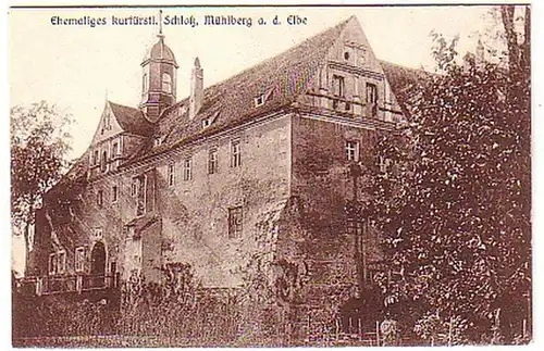 08230 Ak Mühlberg an der Elbe Schloß um 1930