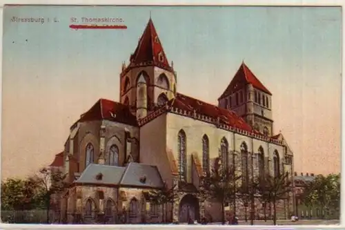 08177 Ak Strassburg i.E. St. Thomaskirche um 1915