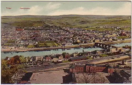 08162 Ak Trier Panorama um 1920