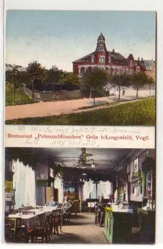 08149 Ak Grün bei Lengenfeld Restaurant 1917