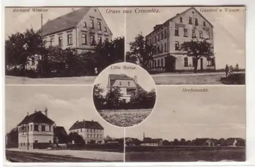 08148 Ak Gruss de Crimmlitz Hostel, etc. 1928