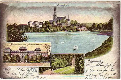 08136 Ak Chemnitz Zimmermannsche Naturheilanstalt 1901