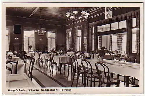 08133 Ak Hoppes Hotel Schierke Speisesaal um 1940