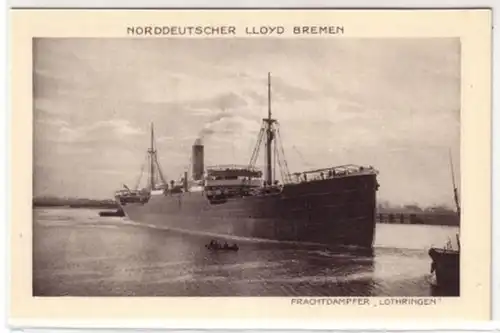08079 Ak Frachtdampfer "Lothringen" um 1920