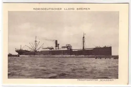 08078 Ak Frachtdampfer "Schlesien" um 1920