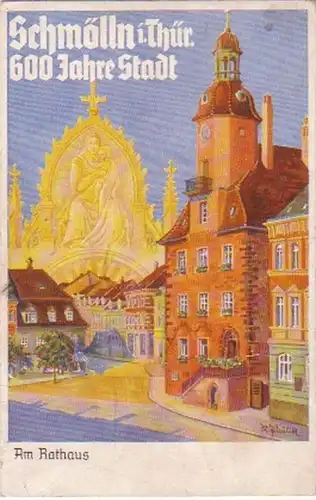 08072 Ak Schmölln in Thür. 600 Jahre Stadt 1938