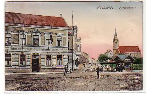 08065 Ak Hochheide bei Duisburg Kirchstraße 1916