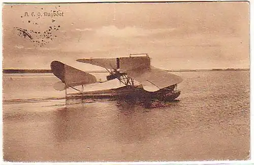 08056 Feldpost Ak A.E.G. Bateau de vol 1916