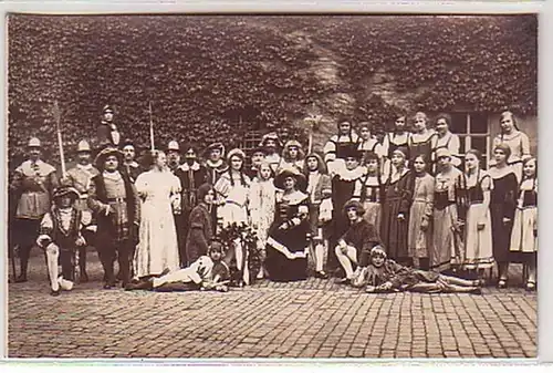 08029 Photo Ak Festival de la maison Colditz Histor. Costumes 1926