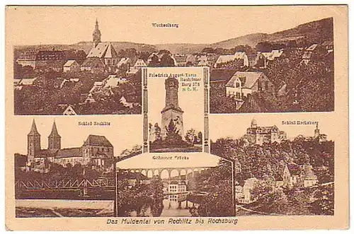 08015 Ak das Muldental von Rochlitz bis Rochsburg 1930