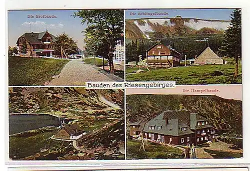 07998 Mehrbild Ak Bauden des Riesengebirges 1919